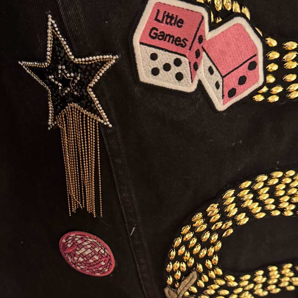 Taylor Swift FANS Bling Custom Made Black Denim Jacket For The ERAS CONCERT. PC1 - Picture 9 of 10